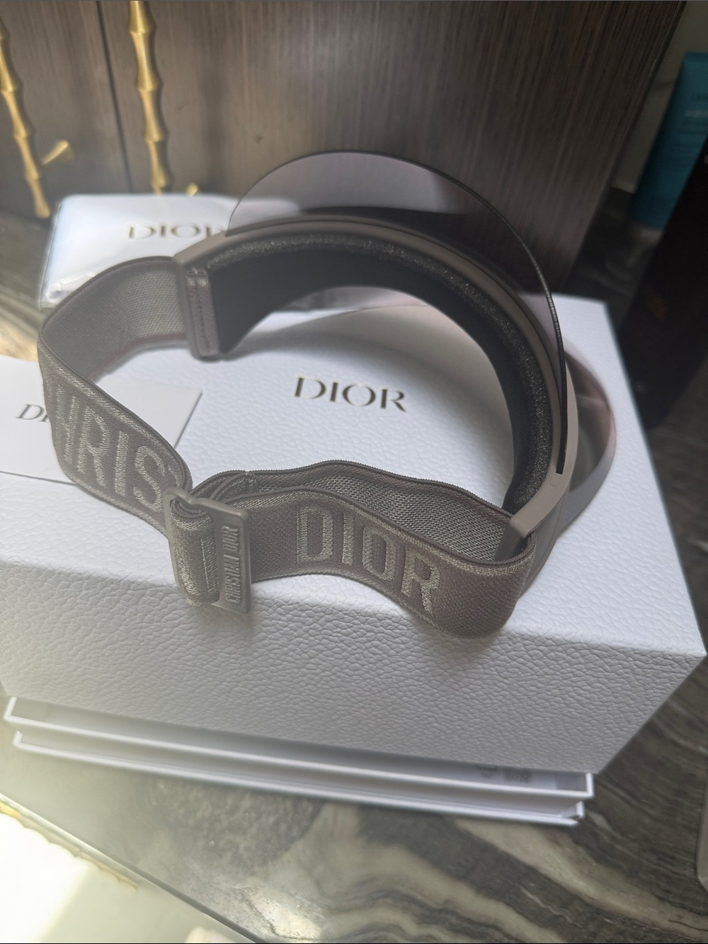 Dior Visor - DiorClub V1U - Mink Gray New w Box - Picture 13 of 17